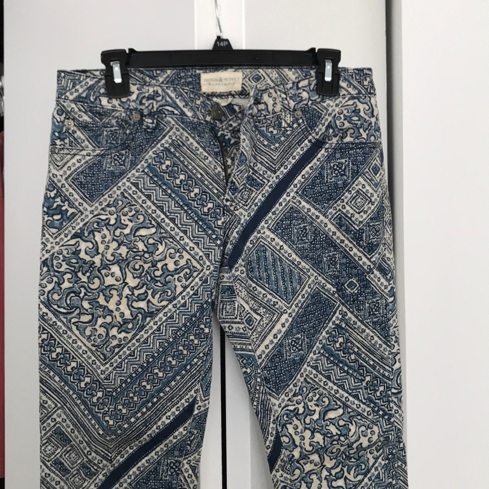 Patterned Ralph Lauren jeans